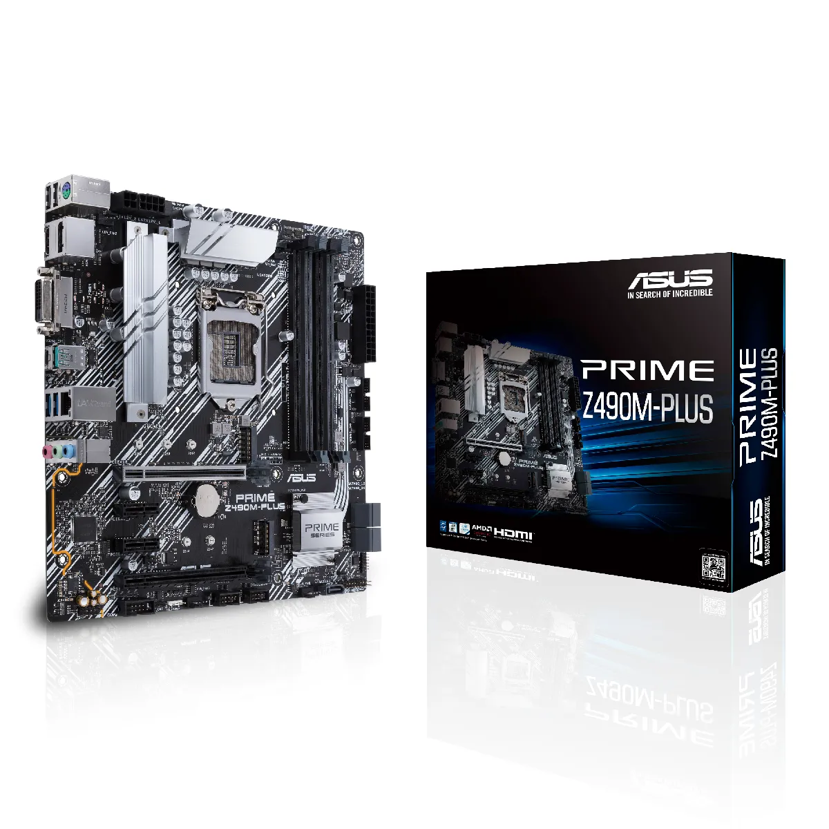 ASUS  Prime Z490m-plus Motherboard Blanc,Noir