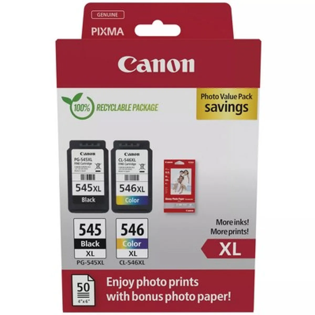 Canon PG 545XLCL 546XL Photo Value Pack