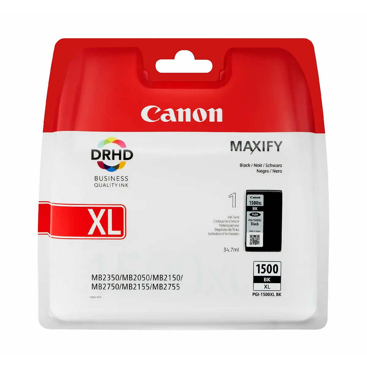 Canon cartouche d'encre Maxify PGI 1500XL Jaune - vue 3
