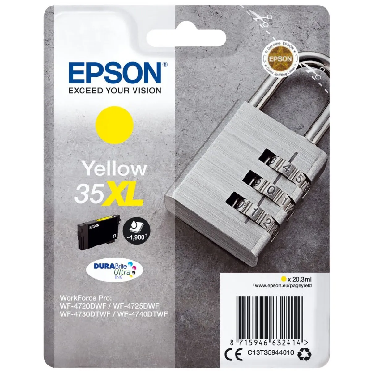 Cartouche d'encre originale Epson T3594XL Jaune