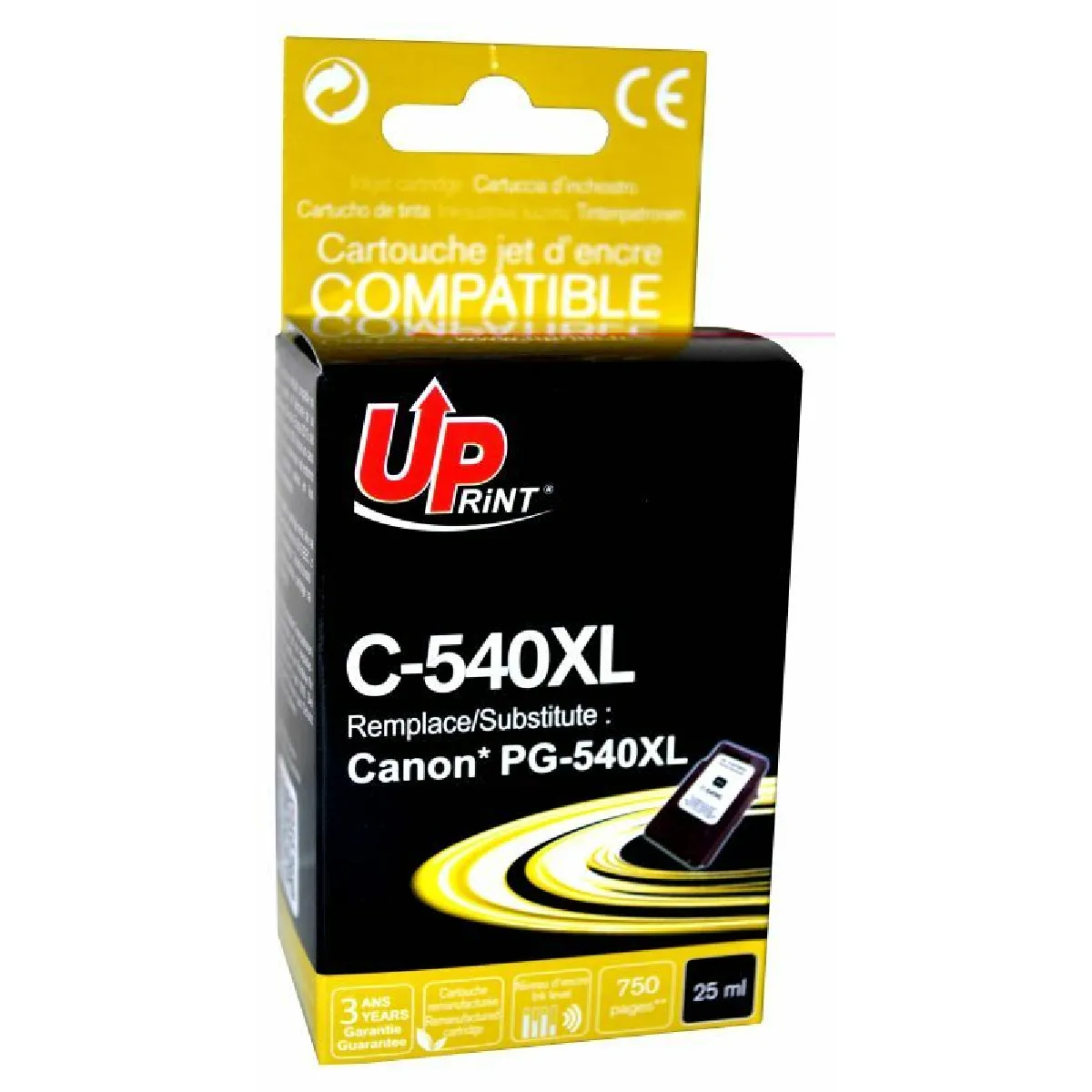 TB Print TBC PG545B Canon PIXMA iP2850 MG2950 ​​MG2550 MG2450 MX495 PG 545 Jet d'encre 8 ml - vue 6