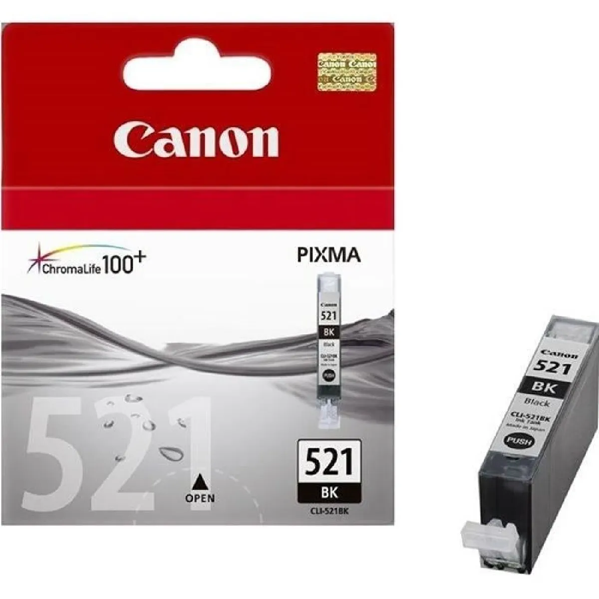 CANON - Cartouche d'encre Noire CLI-521 - 2933B001