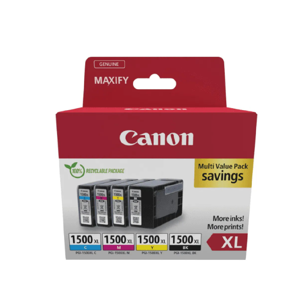 Cartouche d'encre Pack PGI 1500 + 3 couleurs - vue 1