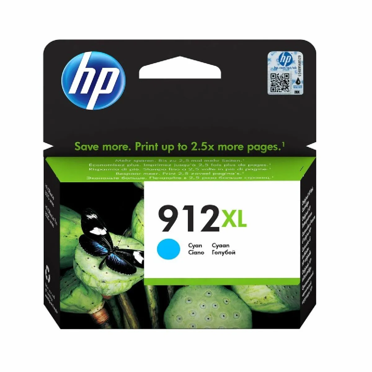 HP 912 Cartouche d'encre 3YL81AE - Cyan authentique XL