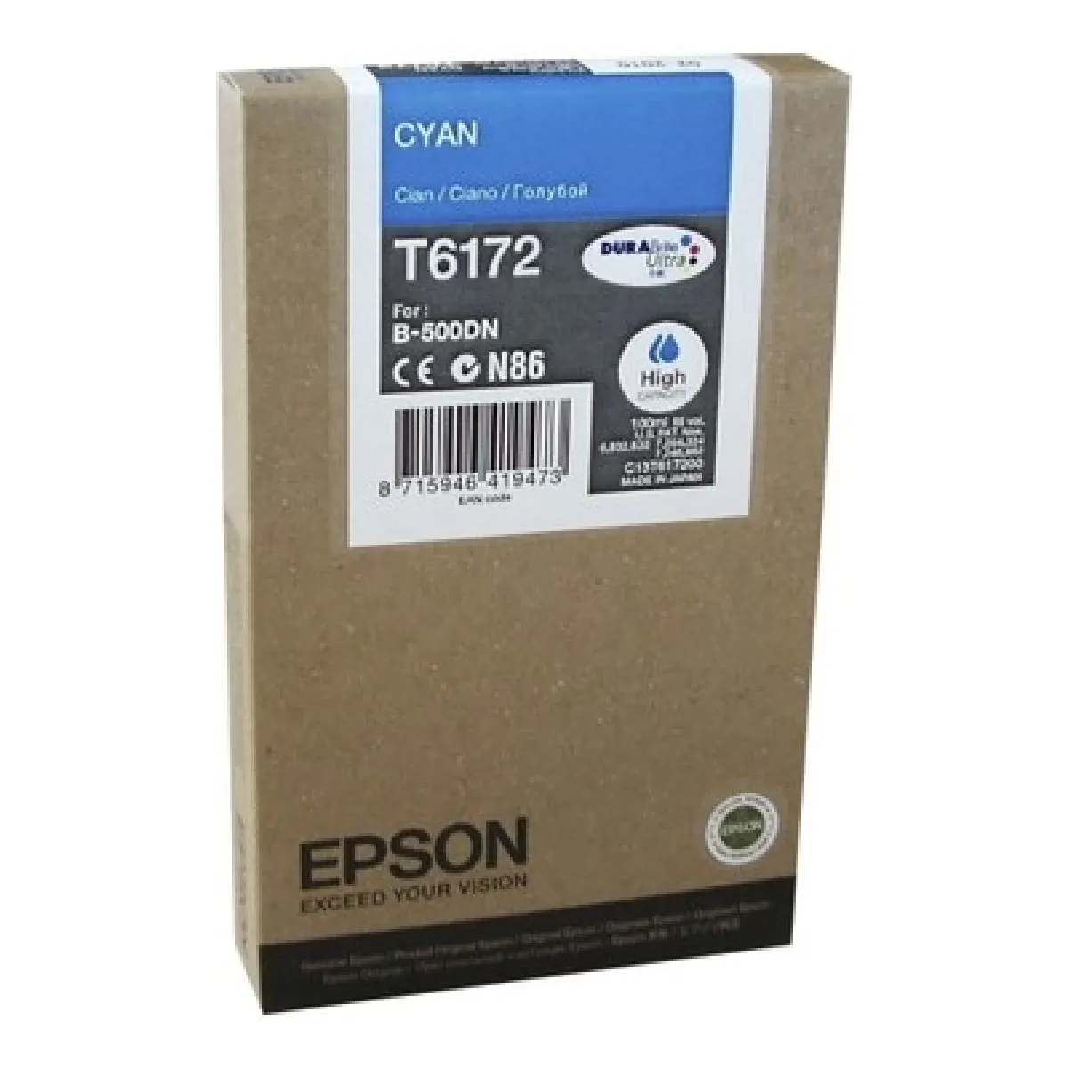 Epson T6172 Cartouche Cyan - vue 3