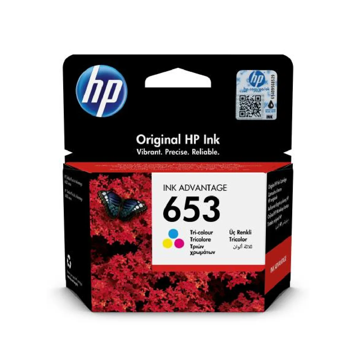 HP 653 5 ml couleur cyan jaune original Ink Advantage cartouche d'encre pour DeskJet Plus Ink Advantage 6075 Ink Advantage 6475 Ink Advantage 6475 All in On - vue 2
