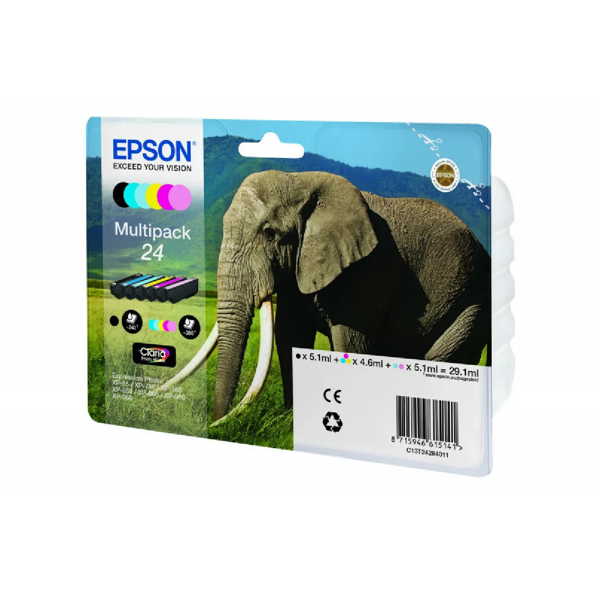 Cartouche d'encre T2428 NC/ /JCCMC Série Eléphant - vue 6
