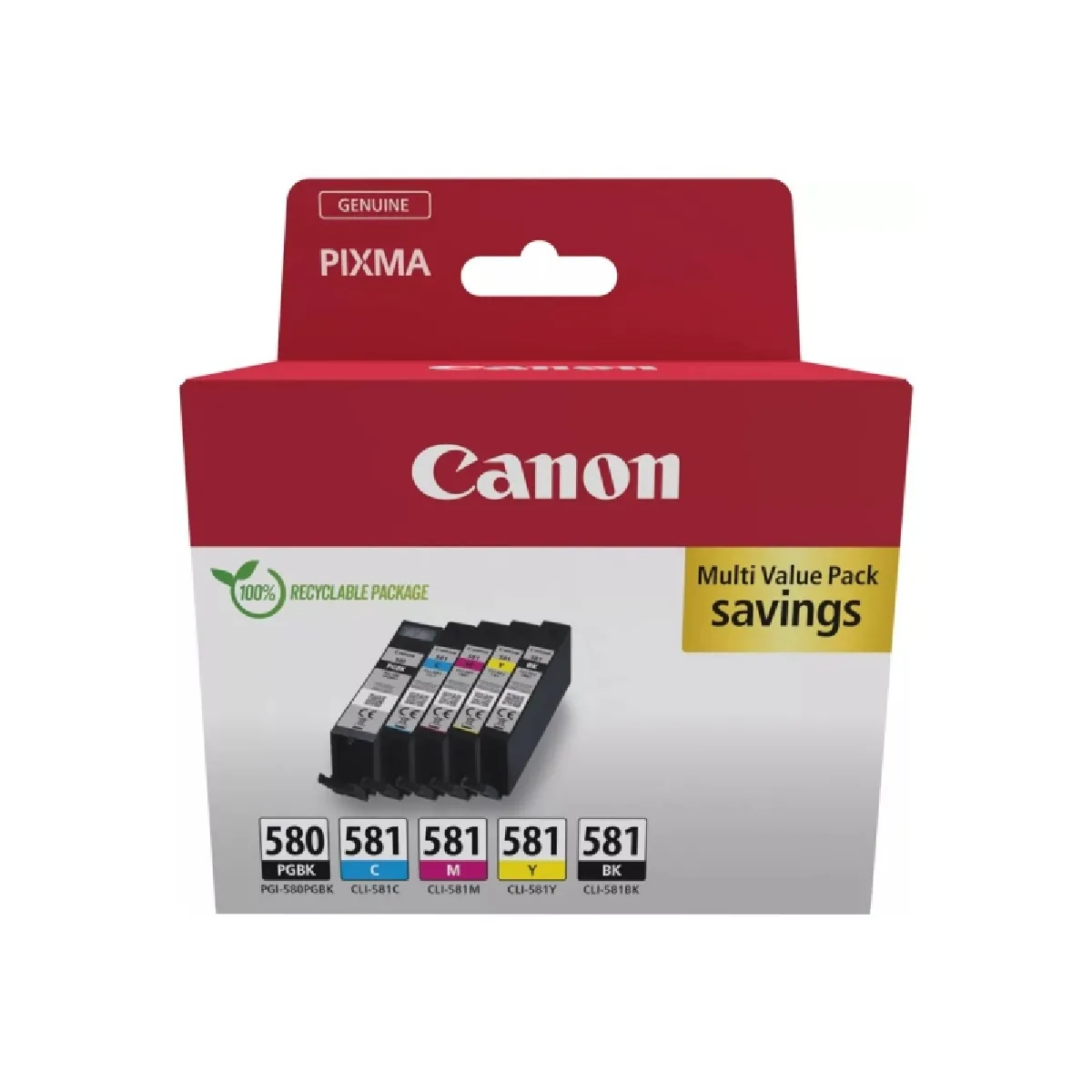 Canon PGI 580BKCLI 581 BKC/ /Y Multipack 5 couleurs