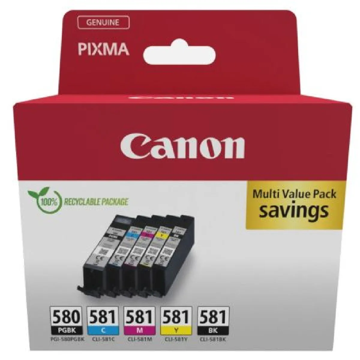 Pack De Cartouches D'encre pgi 580 Et Couleur cli 581 Canon - vue 6