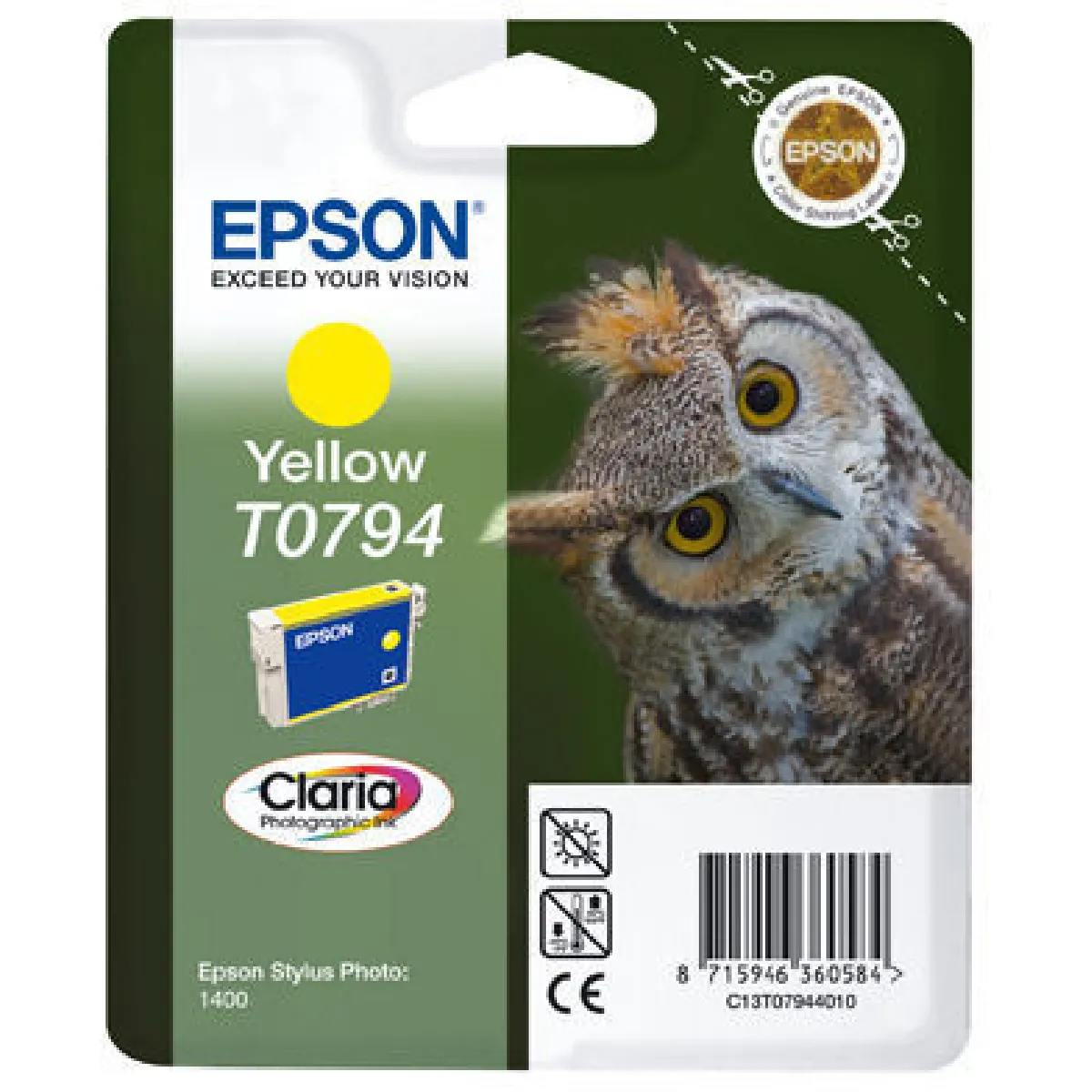 Epson T0794 11 ml jaune originale blister cartouche d'encre pour Stylus Photo 1500 P50 PX650 PX660 PX700 PX710 PX720 PX800 PX810 PX820 PX830 - vue 3