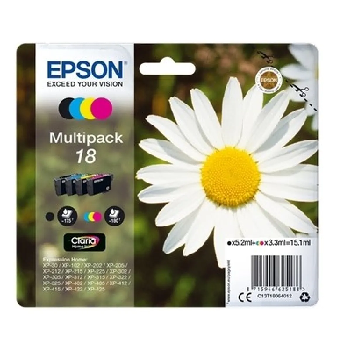 Cartouche d'encre Epson 18 Multipack Pâquerette - vue 2