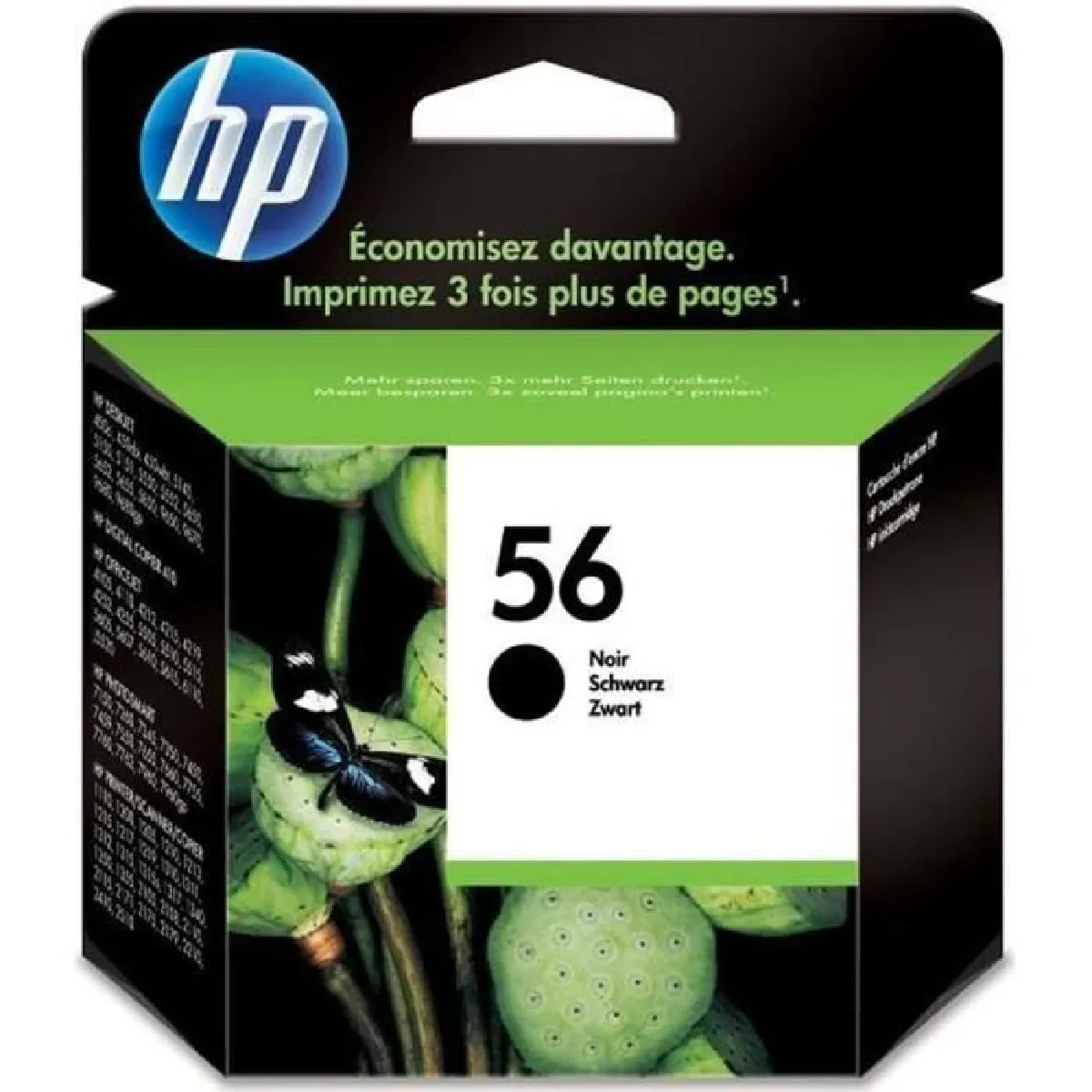HP - Cartouche d'encre Noire n° 56XL - C6656AE - 19 ml