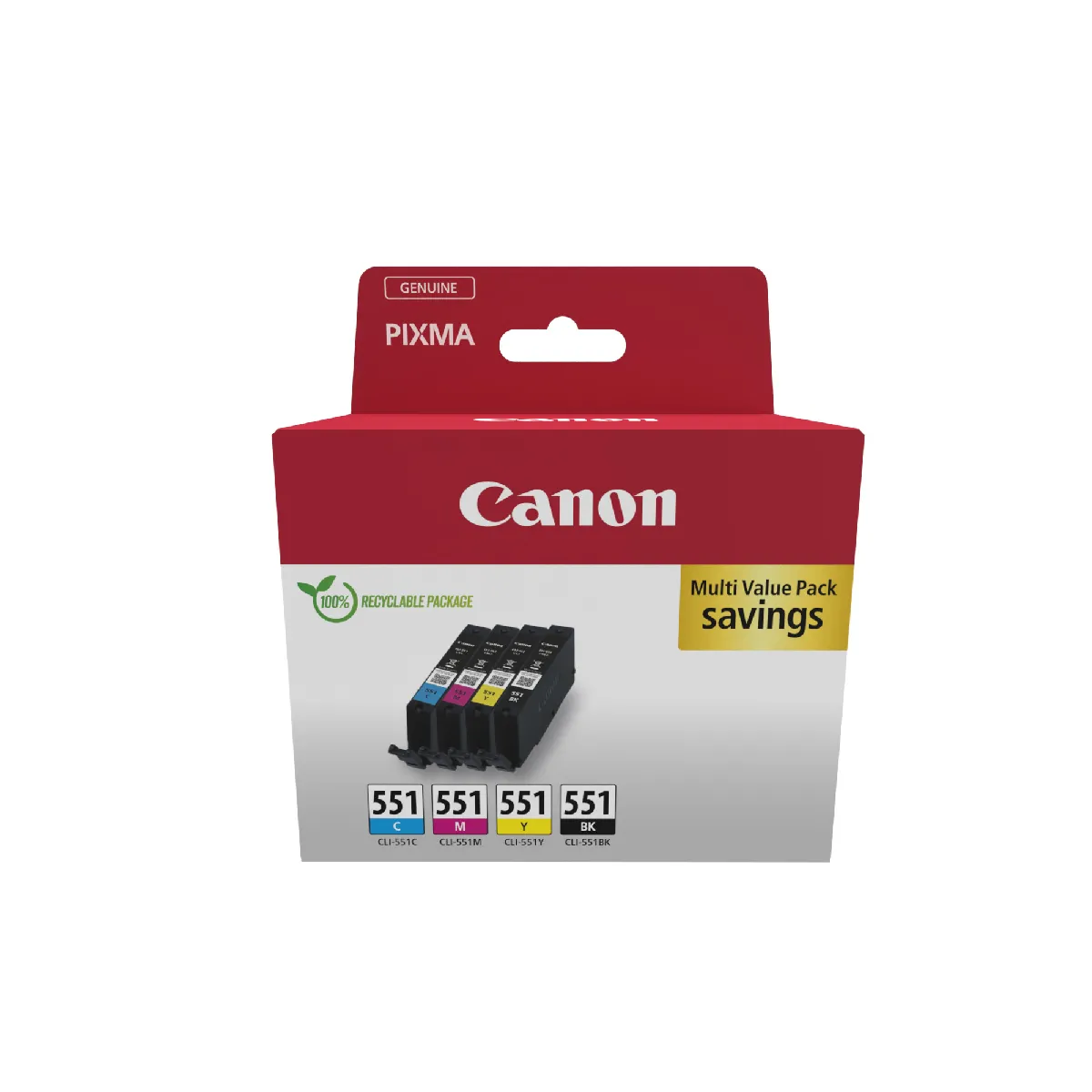 Canon CLI 551 BKC/ /Y Multipack 4 couleurs - vue 3