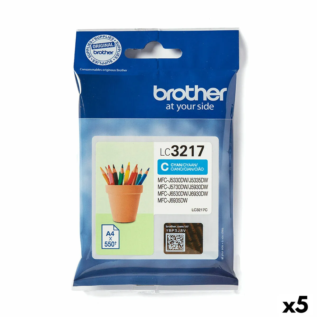 Brother Cartouche d'encre LC3217 Cyan - vue 5