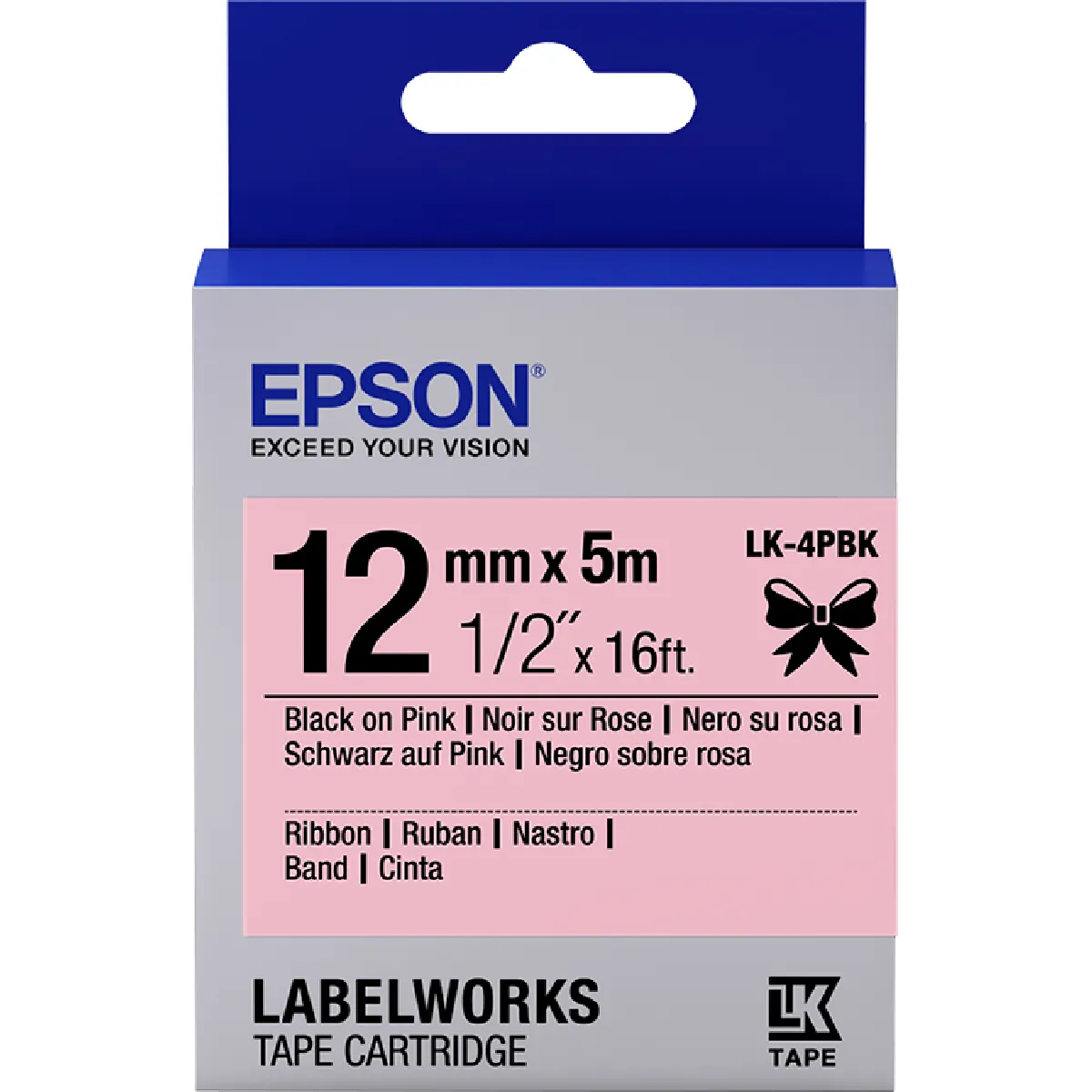 Epson LK 4KBK Ruban Satin Or - vue 2