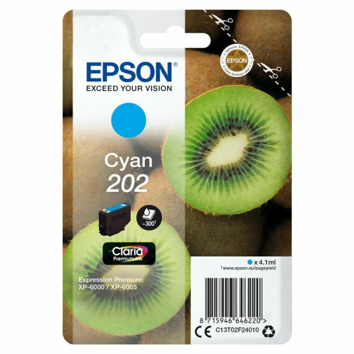 Cartouche d'encre Epson Kiwi cyan - vue 5