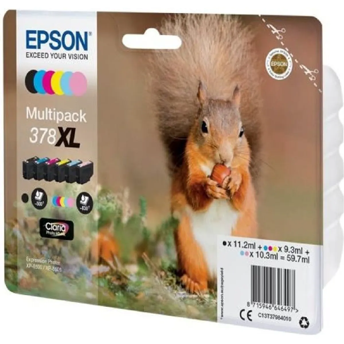 Epson Noir/Jaune Ecureuil - Multipack 378 - Cyan, Magenta, - Xl