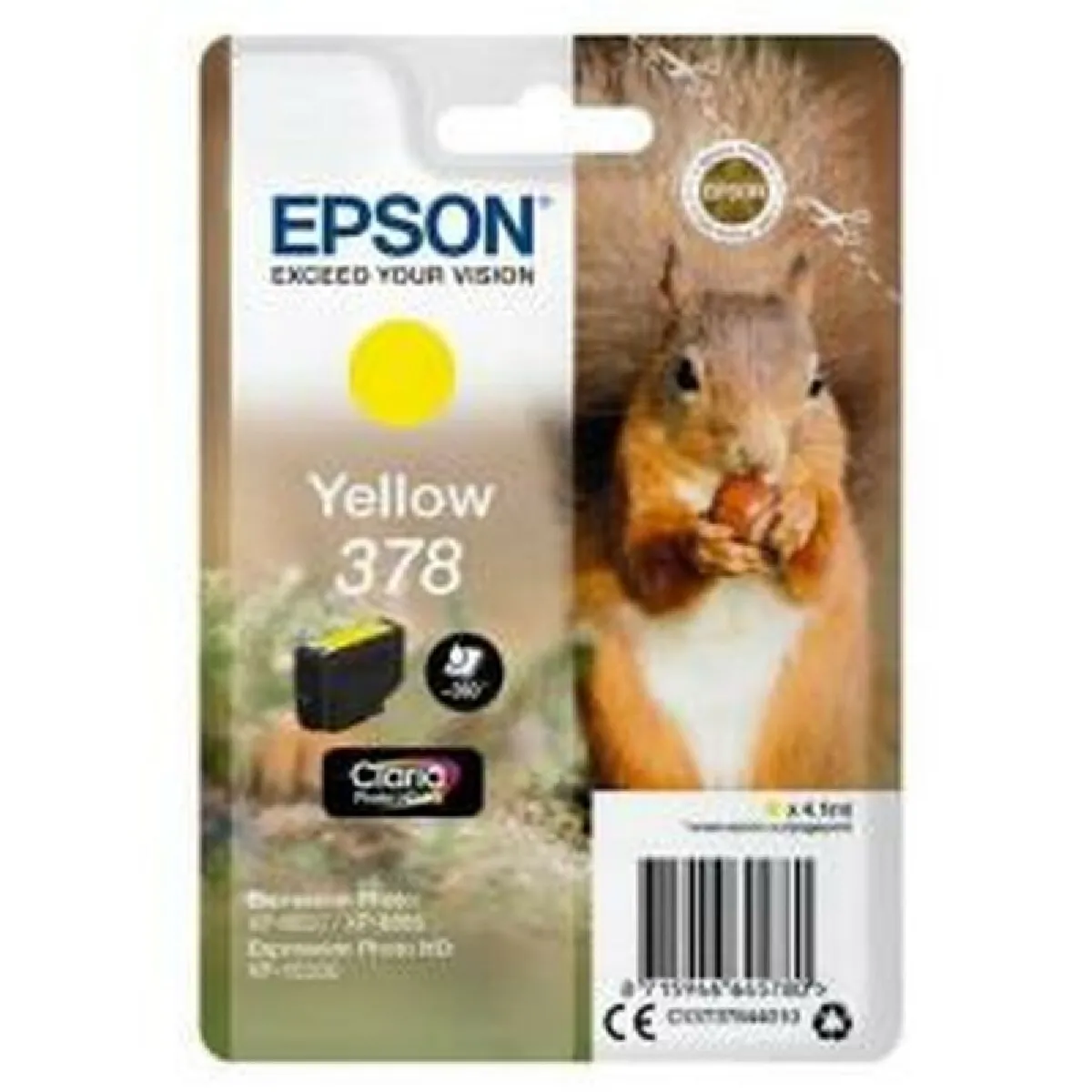 Epson 378 4.1 ml jaune original emballage coque avec alarme radioélectrique/ acoustique cartouche d'encre pour Expression Home XP 8605 8606 Expression Home HD XP 15000 Expression Photo XP 8500 8700 - vue 2