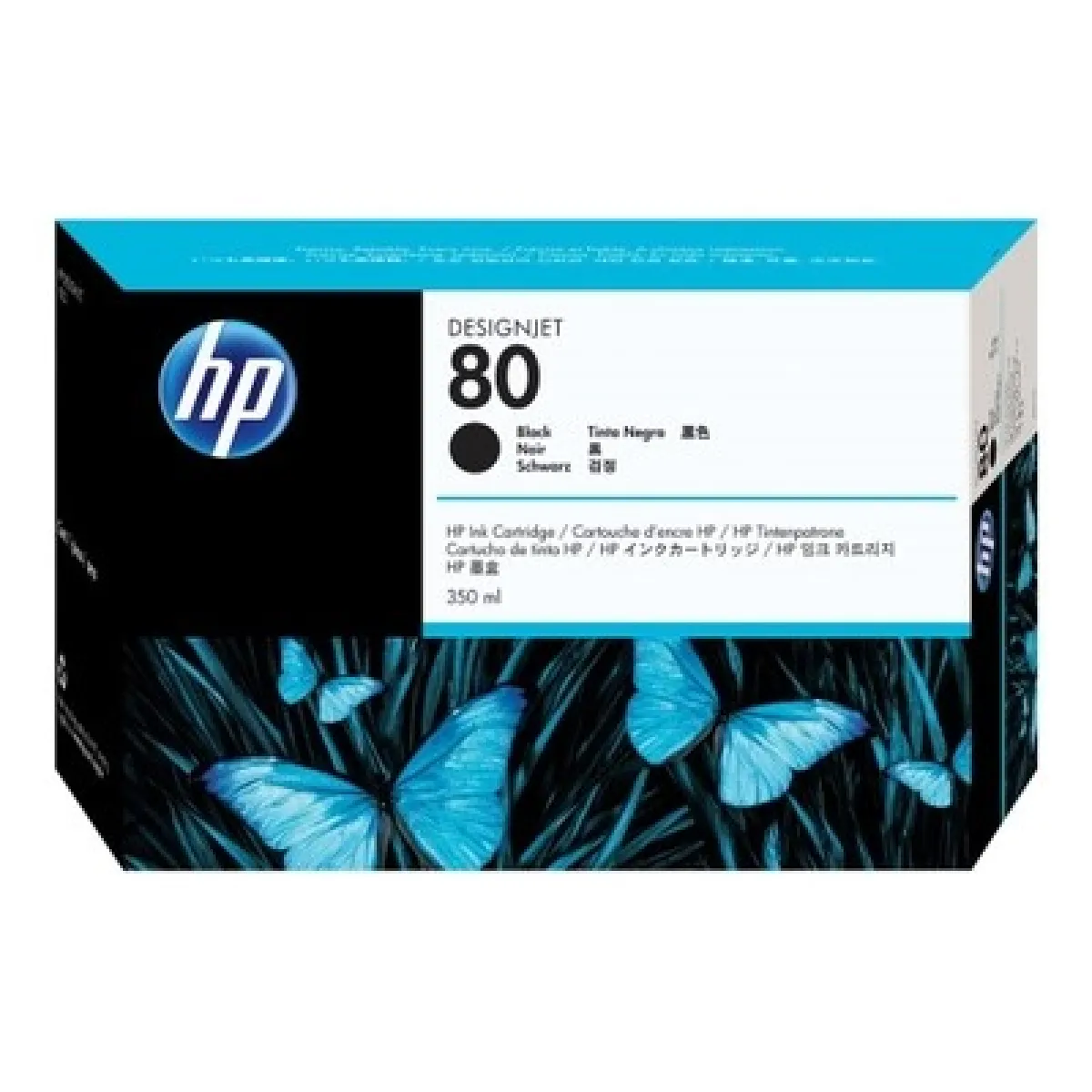 HP 80 350 ml jaune originale cartouche d'encre pour DesignJet plus 1055cm 1055cm plus - vue 3