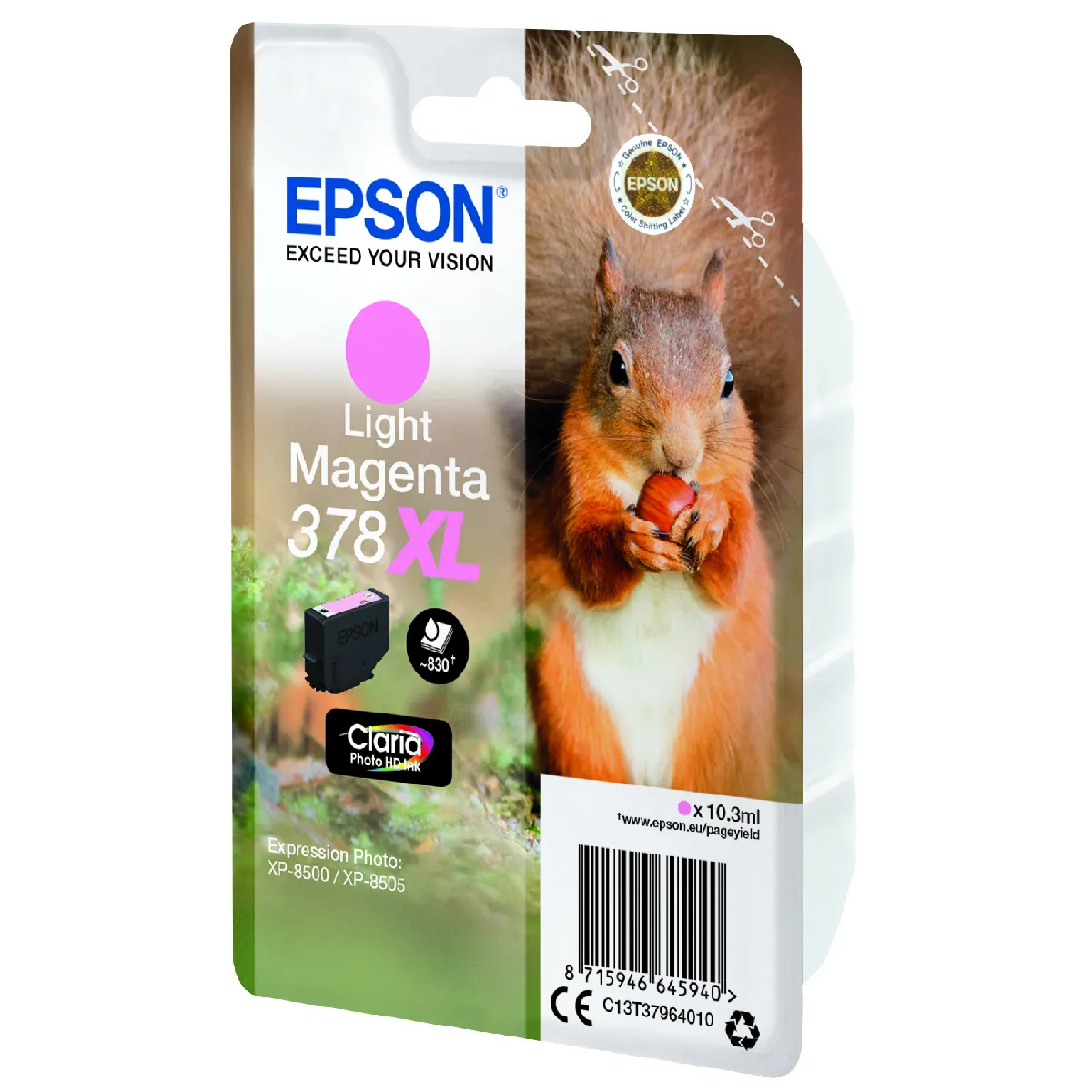 Epson 378XL 10.3 ml original emballage coque avec alarme radioélectrique/ acoustique cartouche d'encre pour Expression Home XP 8605 XP 8606 Expression Photo XP 8500 Small in One XP 8700 - vue 2