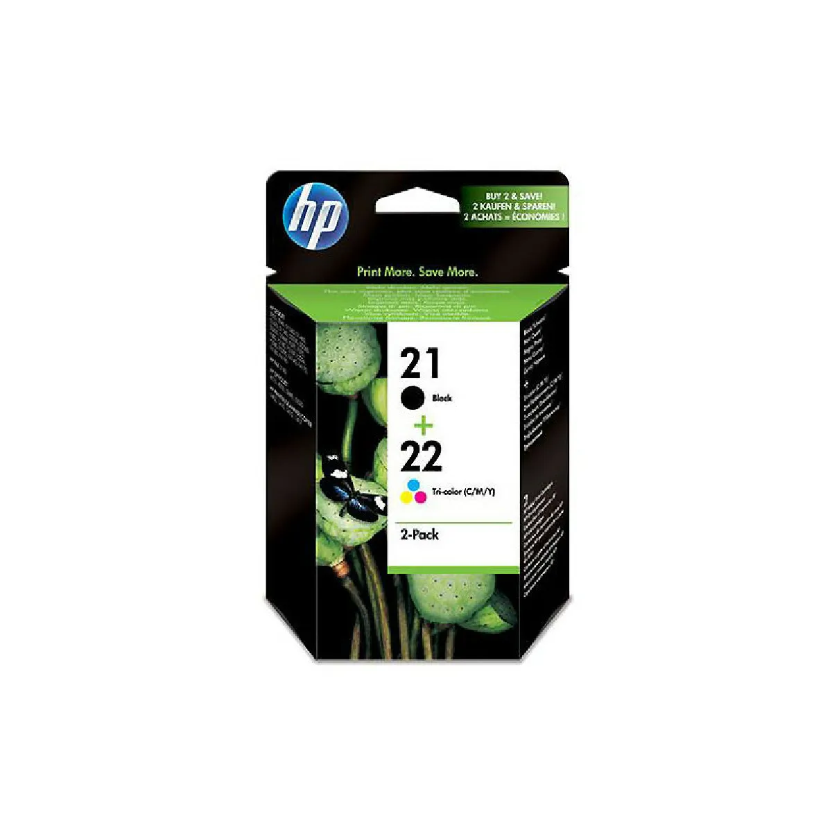 HP 21 Pack 2 Cartuchos Tinta Original Negro/Tricolor