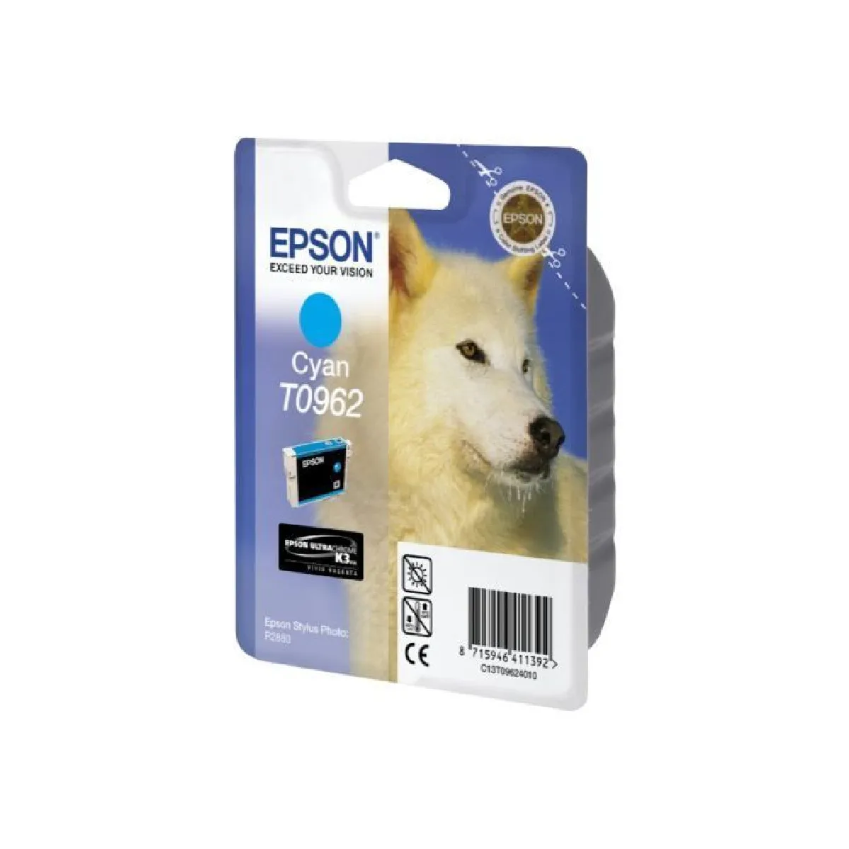 EPSON T0962 CARTOUCHE D'ENCRE D'ORIGINE CYAN - vue 3