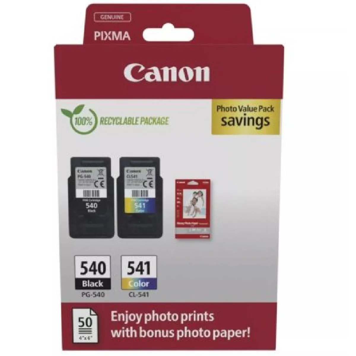 Cartouche d'encre Canon PG540 (Noire)/CL541 (Couleur)