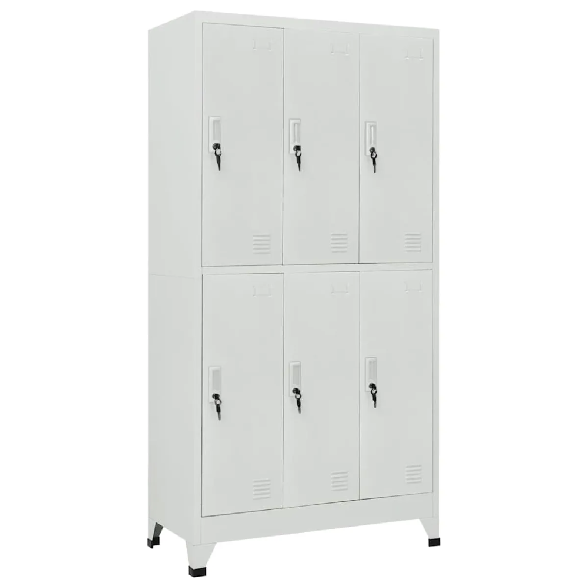 Vidaxl Gris Armoire À Casier - Acier