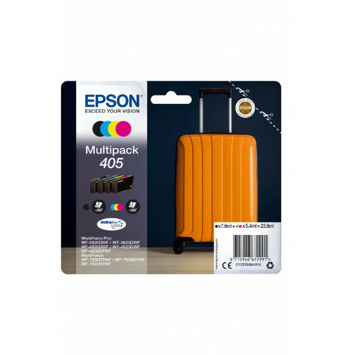 Cartouche d'encre Pack 405 Valise 4 couleurs