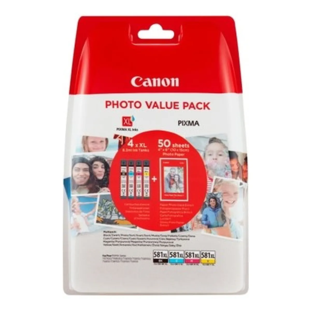 Canon CLI581XL Pack 4 Cartouches Couleur - vue 2
