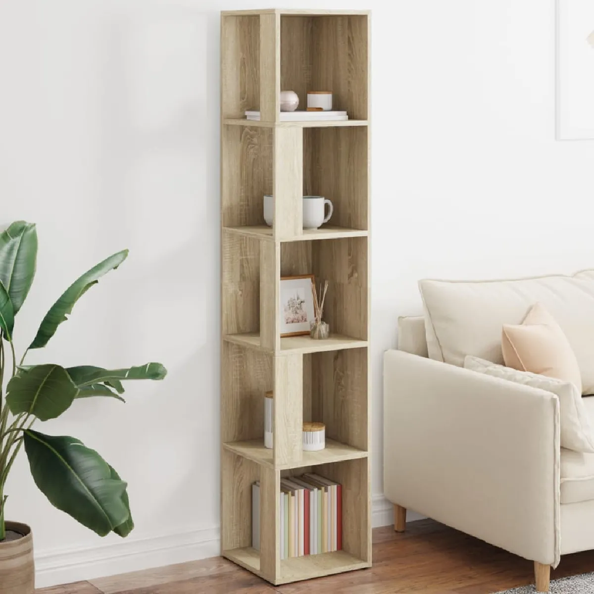 Vidaxl Armoire d'angle Chêne sonoma 33x33x164,5 cm