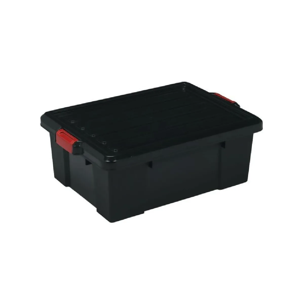 Iris Ohyama Noir Lot De 3 Boîtes De Rangement En Plastique - 25 L