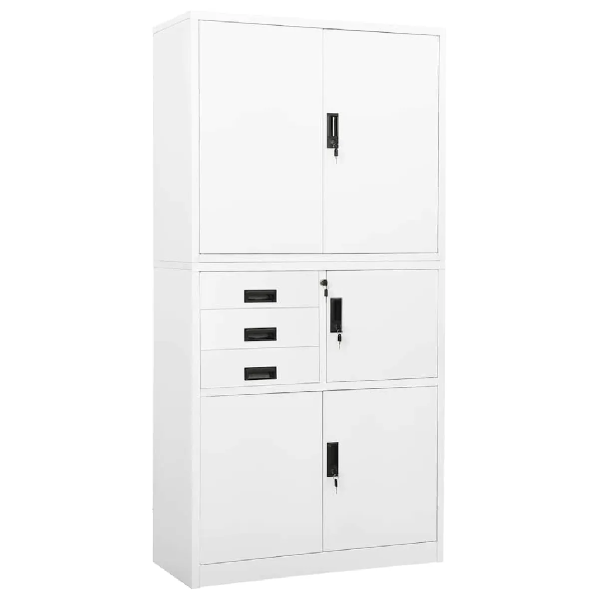Vidaxl Blanc Armoire De Bureau 180 Cm
