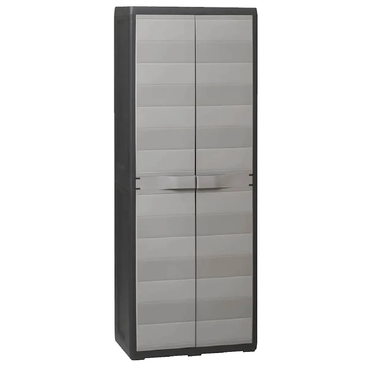 Vidaxl Armoire de rangement - 340982 - Gris/noir - 35x40x85 cm - 1 étagère - vue 5