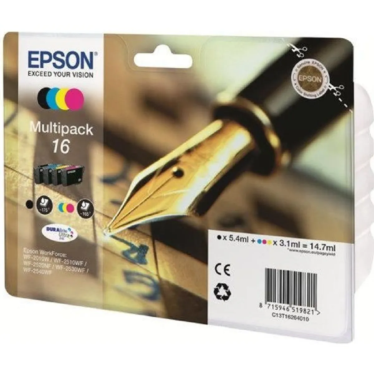 Epson Stylo Plume - Multipack 16 - Noir, Cyan, Magenta, Jaune
