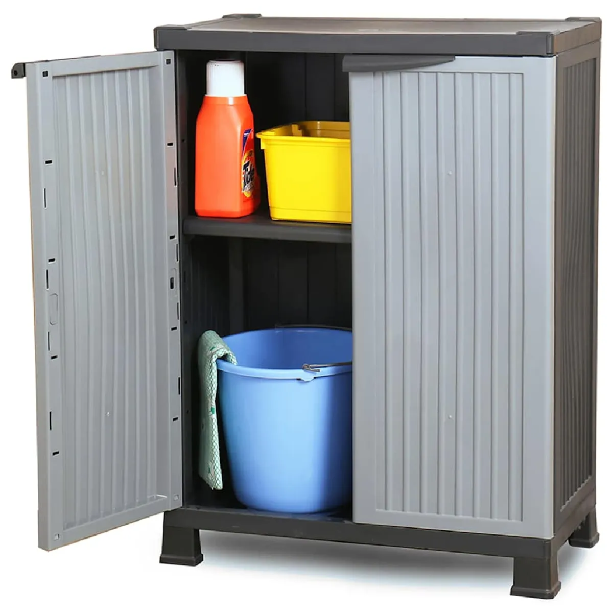 Vidaxl Gris Armoire En Plastique