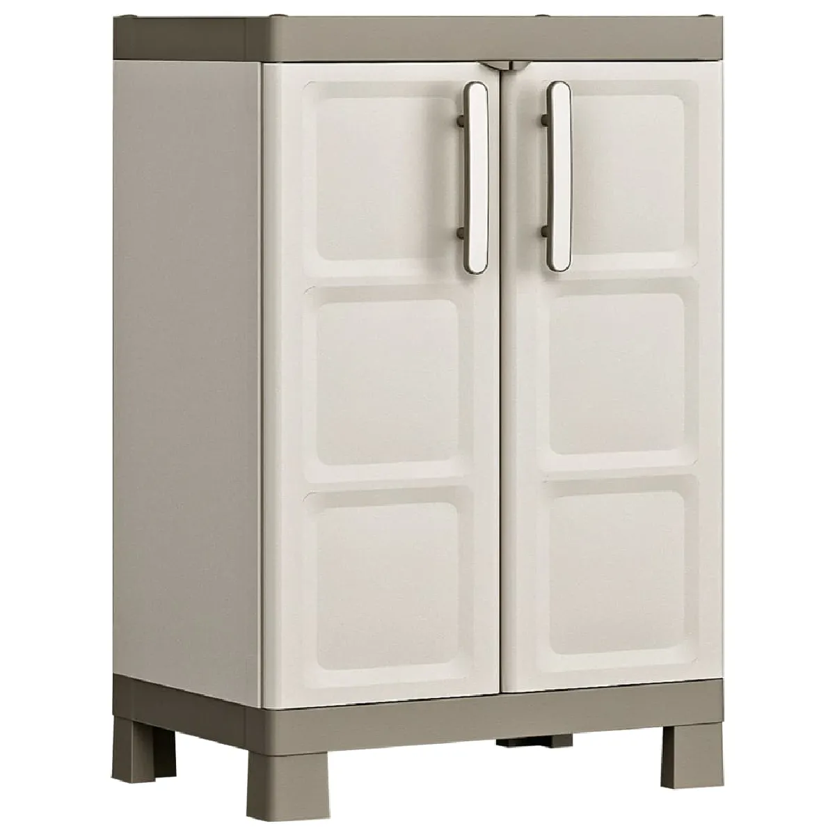 Keter Armoire de rangement basse Beige/Taupe Keter Armoire de rangement basse Beige/Taupe
