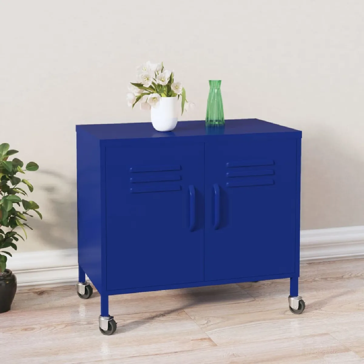 vidaXL Armoire de rangement Bleu marine
