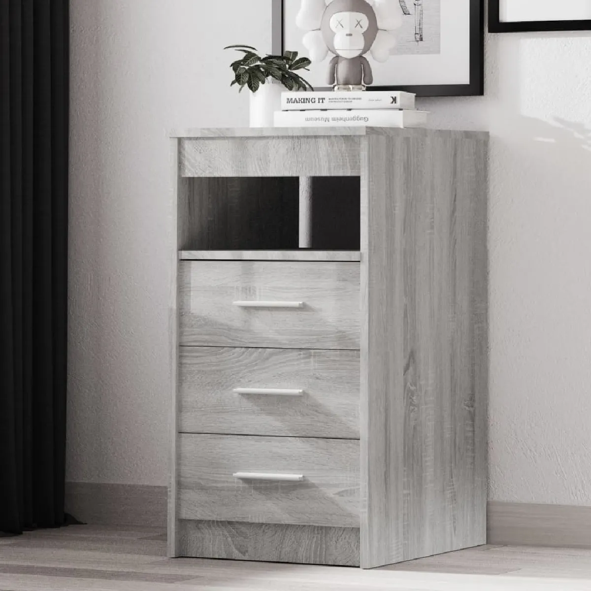 VIDAXL - Caisson de bureau - Sonoma - Gris - 40x50x76 cm - Image 3