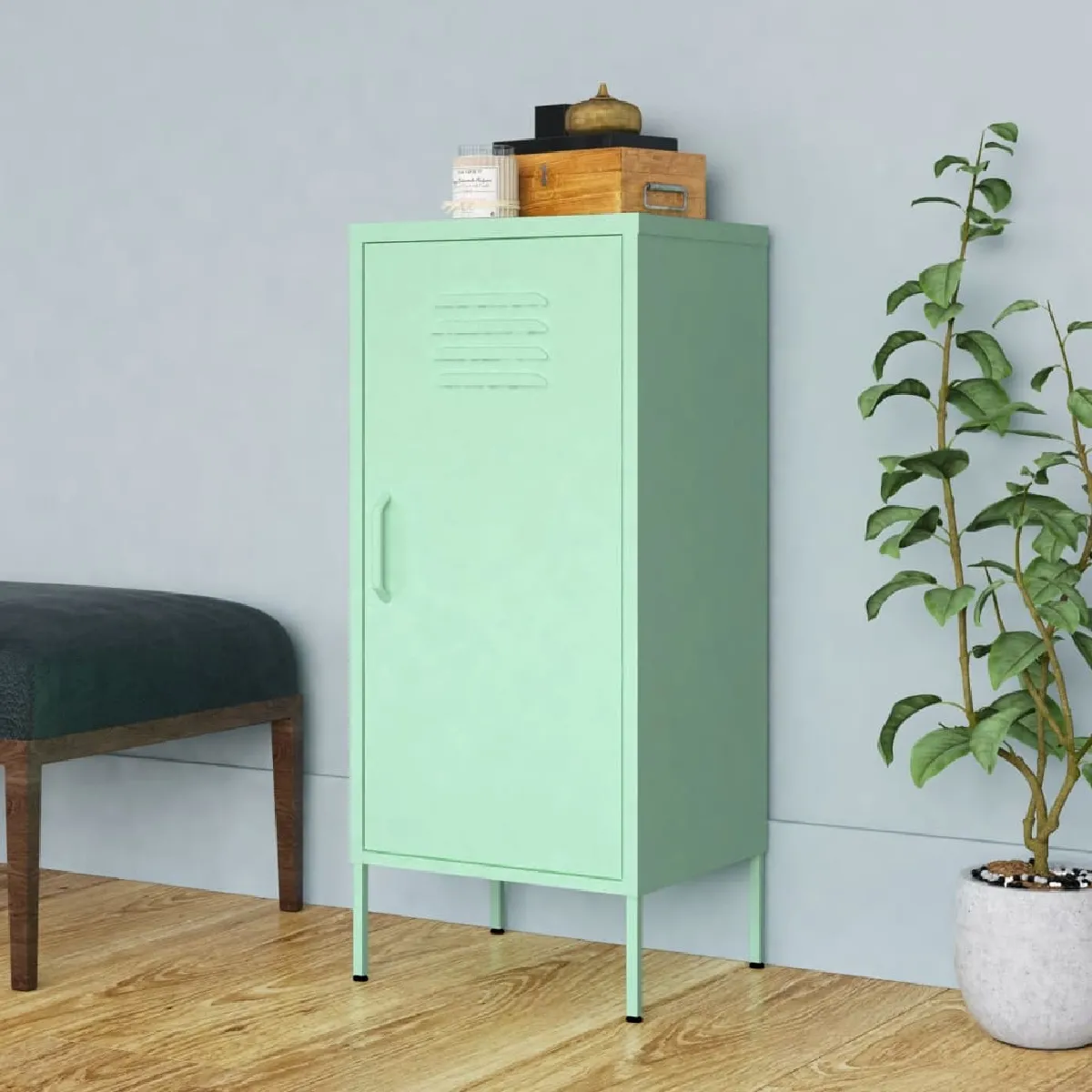 vidaXL Armoire de rangement - Vert menthe