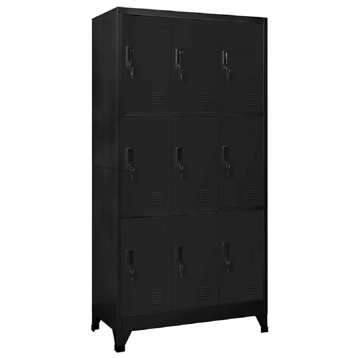 Vidaxl Noir Armoire À Casiers