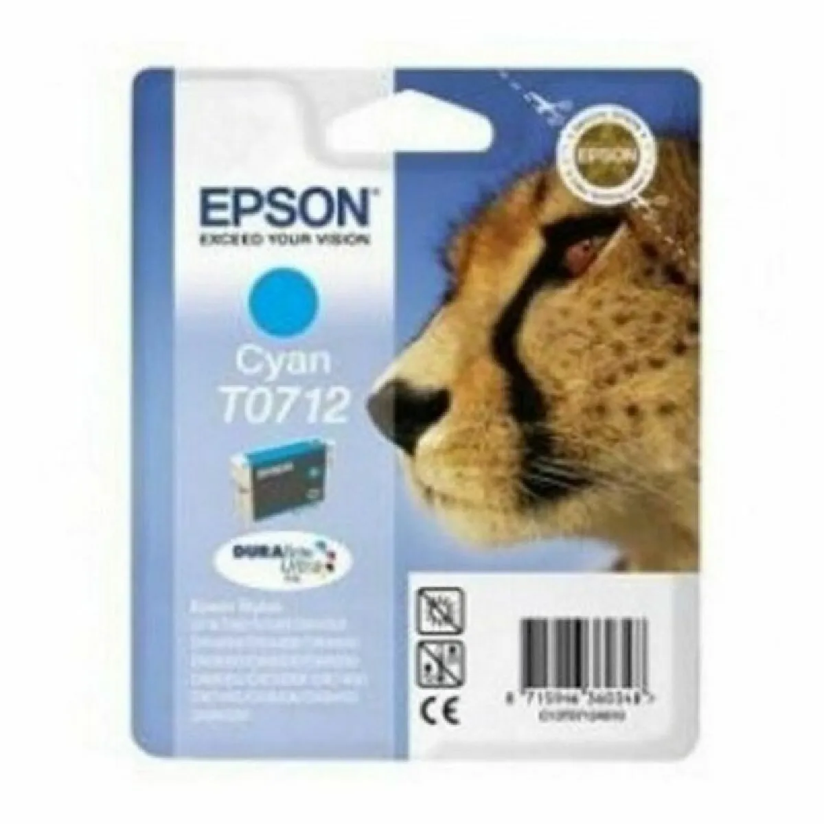 Epson T0712 Cartouche d'encre Cyan Originale - vue 7