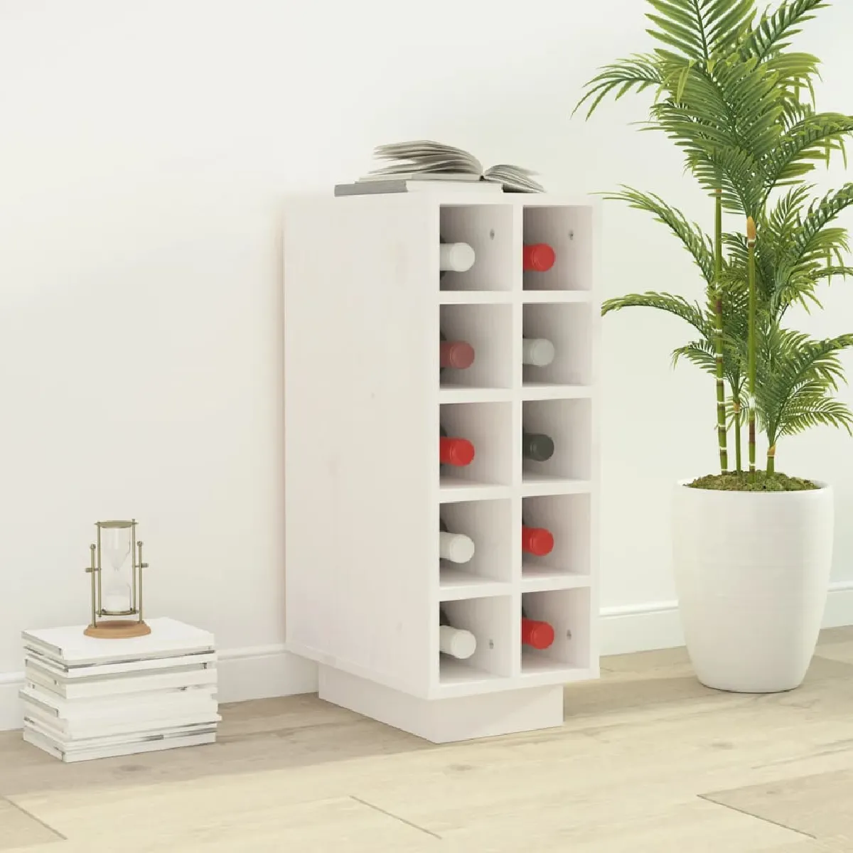 Vidaxl Armoire à vin Blanc 23x34x61 cm