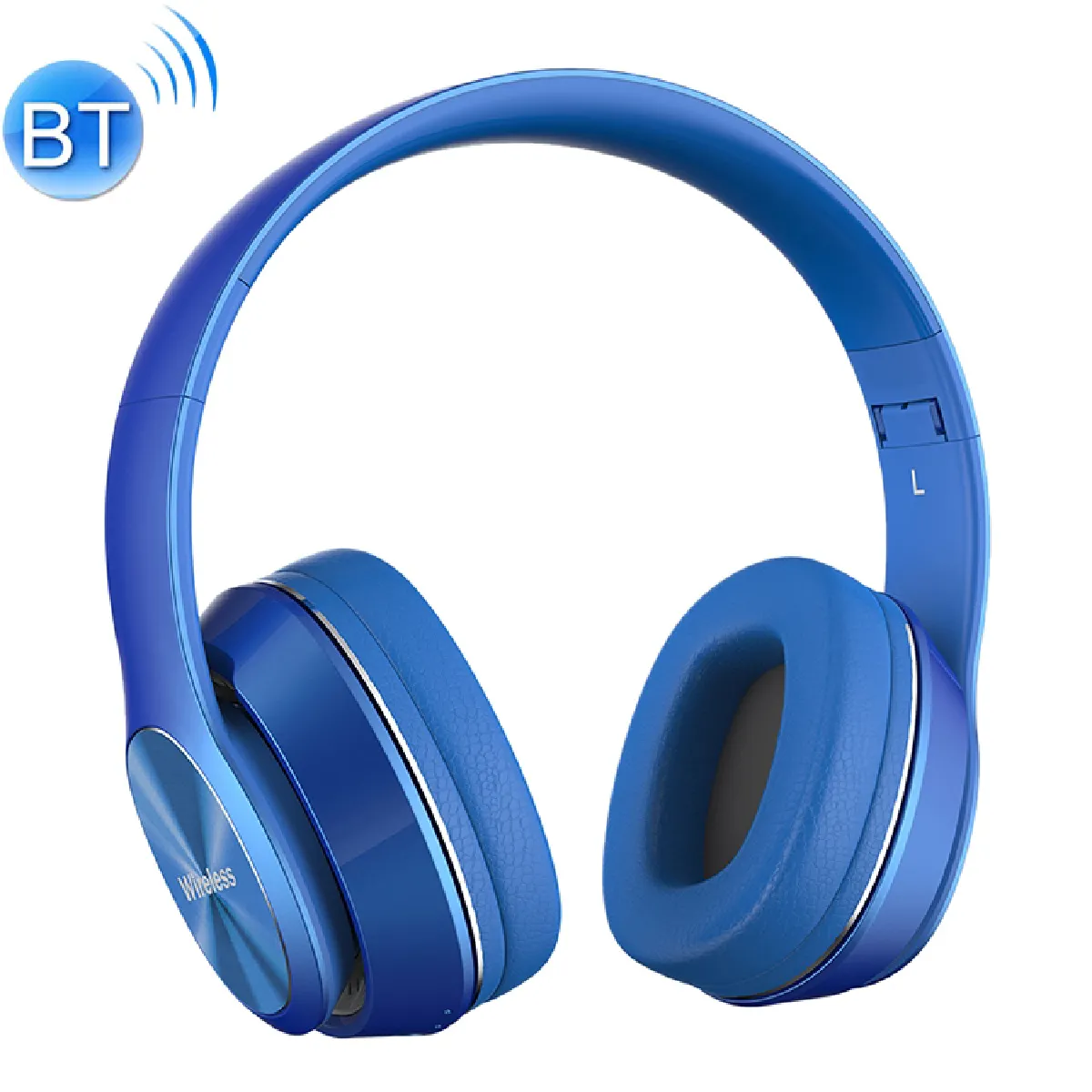 YONIS Casque Audio Sans Fil Bluetooth MP3 Batterie Longue Dur&eacute;e FM Micro SD + SD 16Go Bleu  