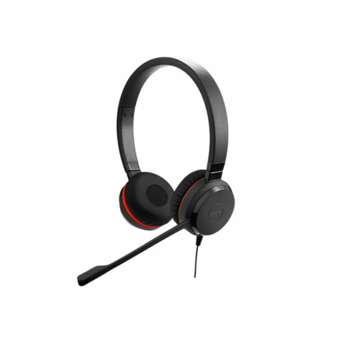 Jabra Evolve 30 MS Casque Stereo Casque certifié Microsoft VoIP Softphone avec annulation passive du bruit Câble USB avec contrôleur