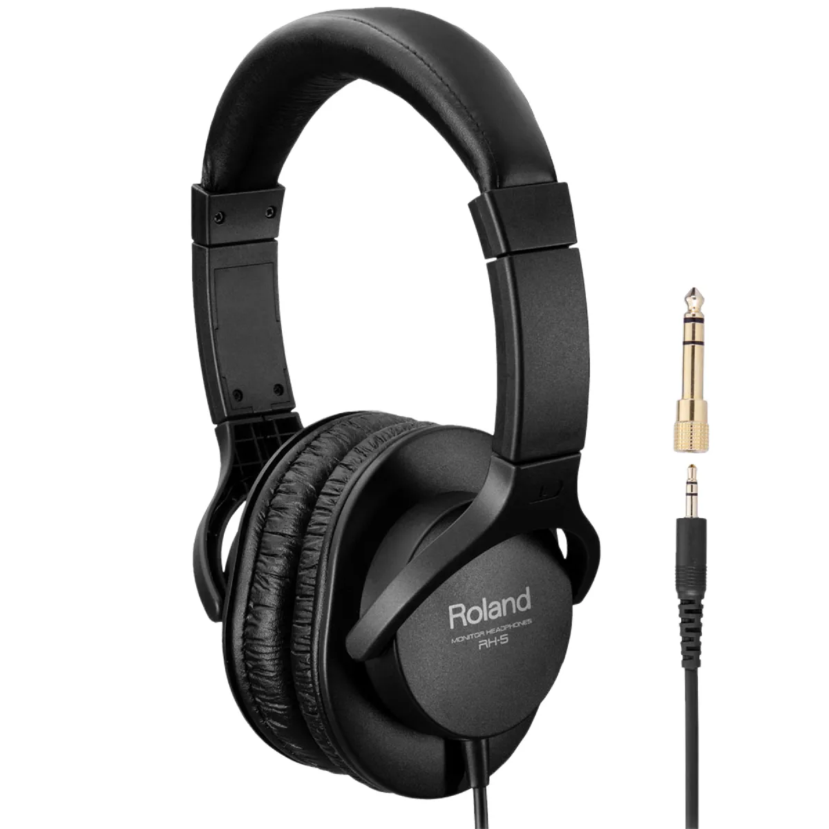 Roland Noir Rh-5 Casque Casques Avec Fil Arceau Musique - Neuf - Image 3