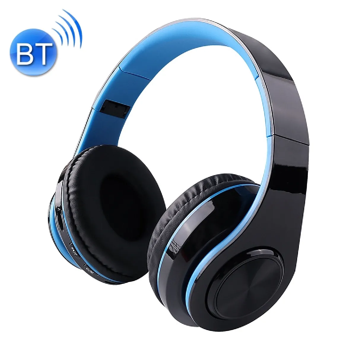 Yonis Bleu Casque Bluetooth V5.0 Sans Fil Autonomie 120H Compatible Android Apple + Sd 16Go