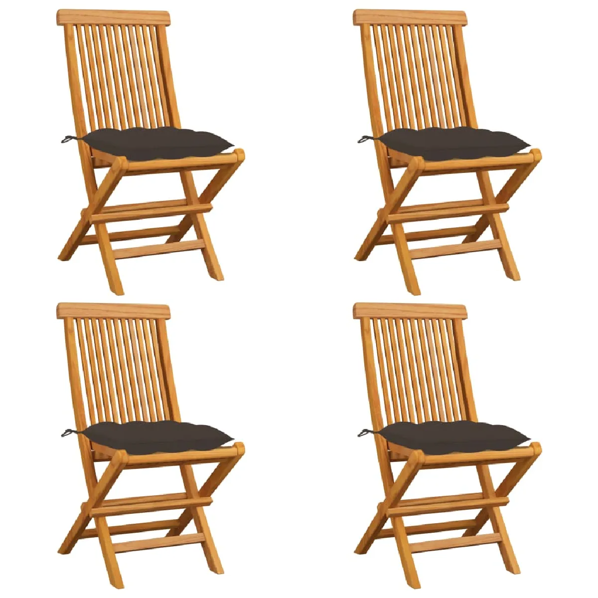 VidaXL Chaises pliables et coussins