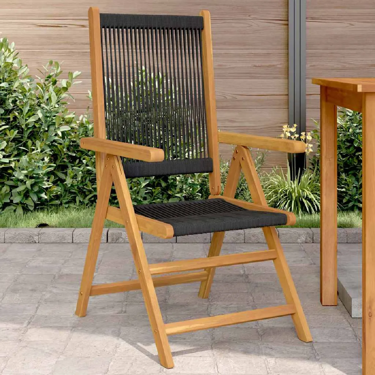 vidaXL Chaises de jardin lot de 2 noir