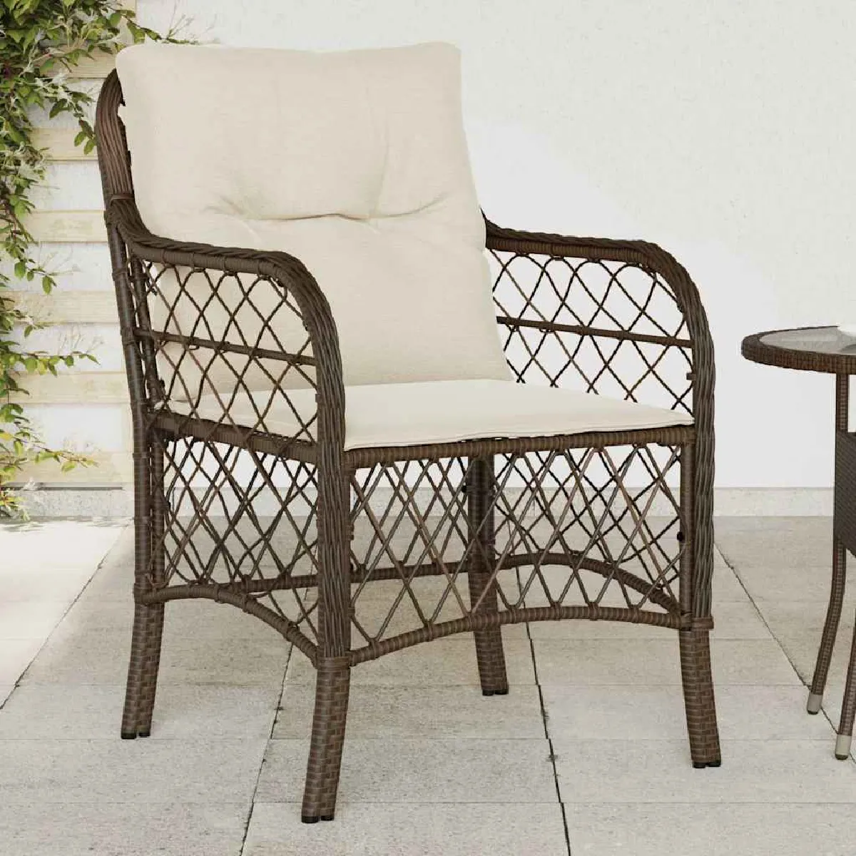 vidaXL Chaises de jardin marron